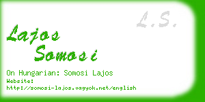 lajos somosi business card